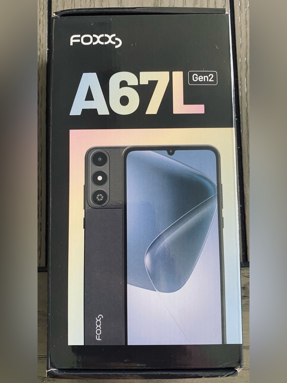 Foxx A67L Gen2 Black Smartphone with Blue Display Accent
